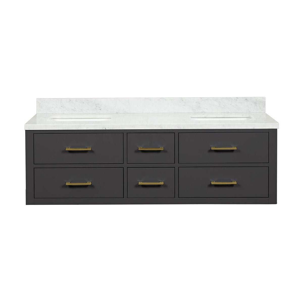 Lexora Castor 60 in. Black Double Sink Bath Vanity