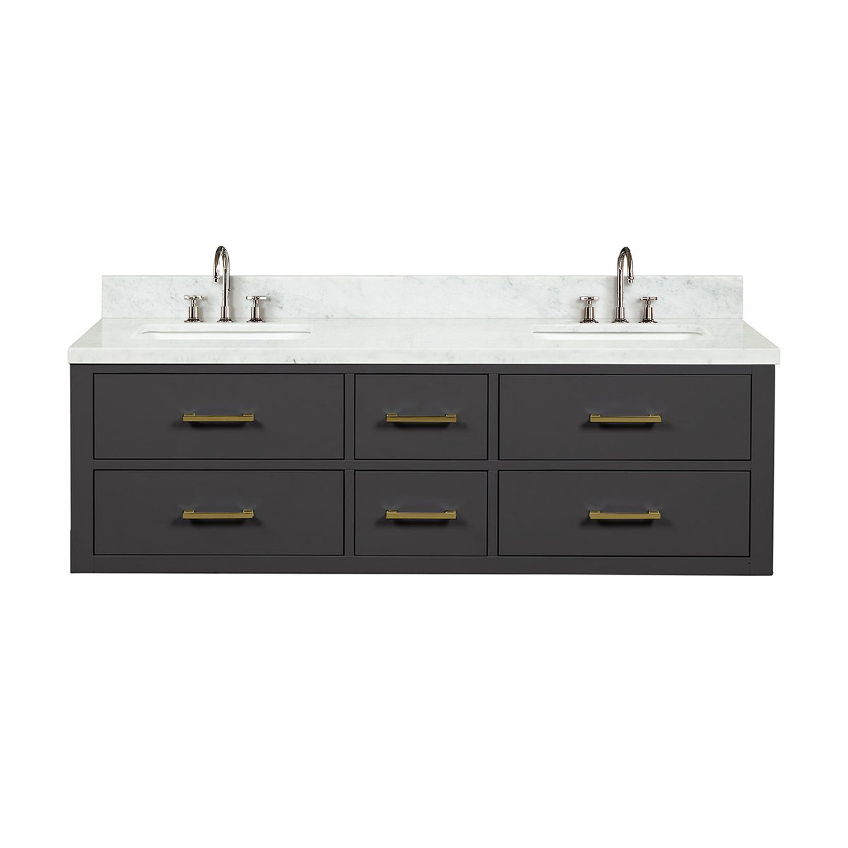 Lexora Castor 60 in. Black Double Sink Bath Vanity