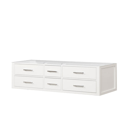 Lexora Castor 72 in. White Double Sink Bath Vanity