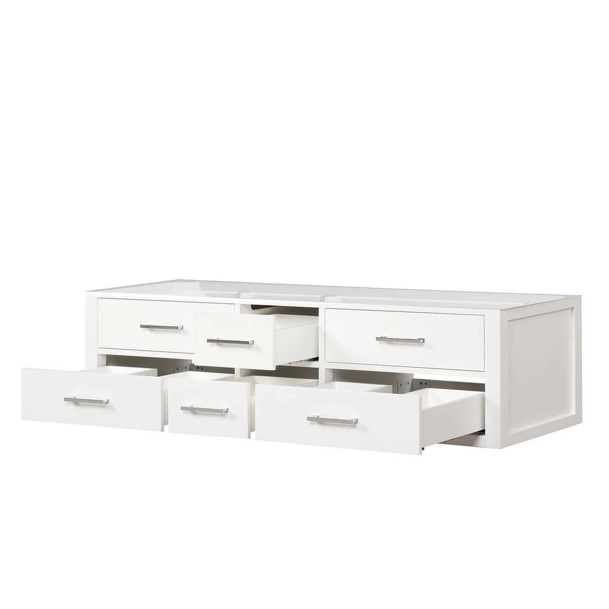 Lexora Castor 72 in. White Double Sink Bath Vanity