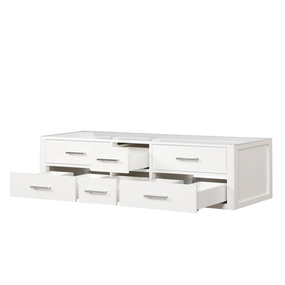 Lexora Castor 72 in. White Double Sink Bath Vanity
