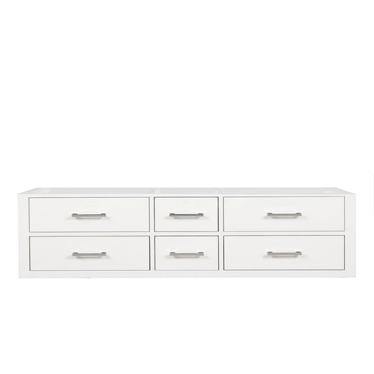 Lexora Castor 72 in. White Double Sink Bath Vanity
