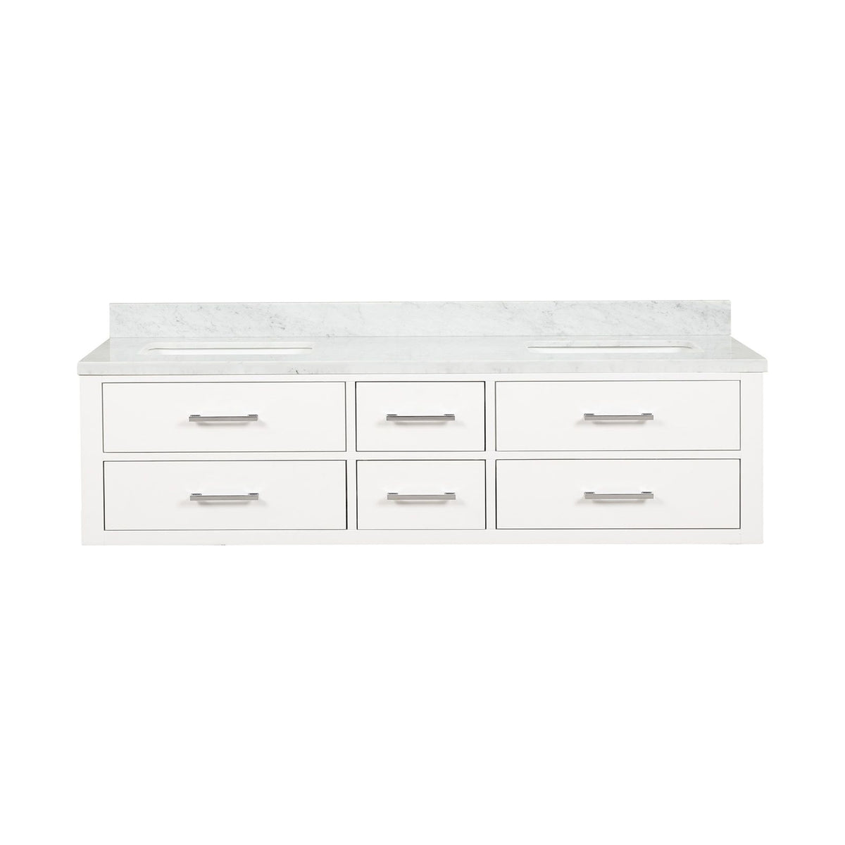 Lexora Castor 72 in. White Double Sink Bath Vanity