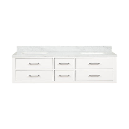 Lexora Castor 72 in. White Double Sink Bath Vanity
