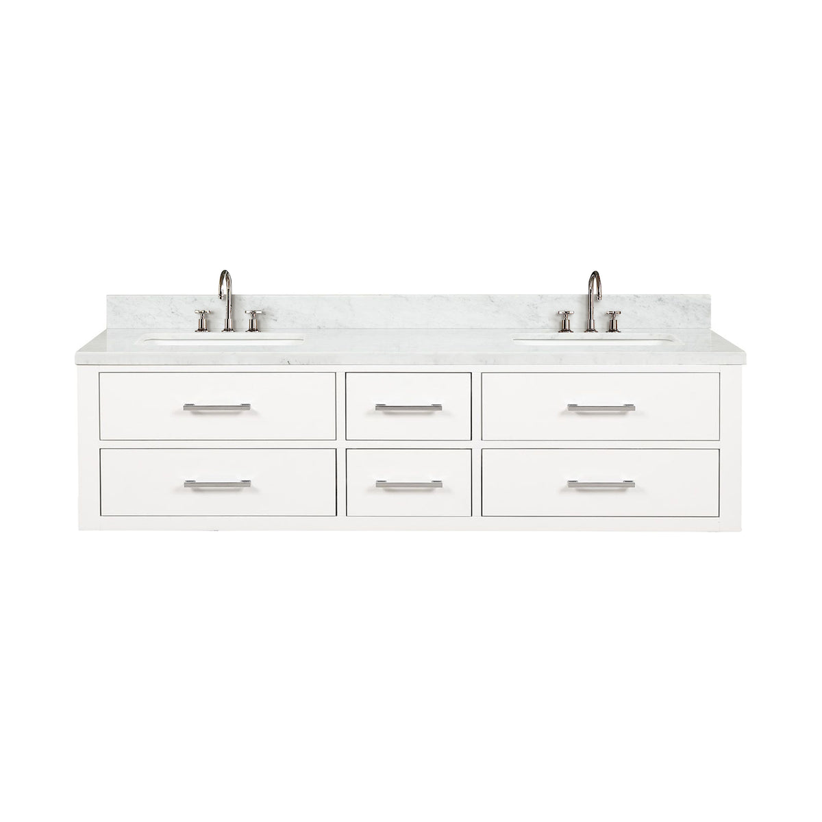 Lexora Castor 72 in. White Double Sink Bath Vanity