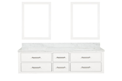 Lexora Castor 72 in. White Double Sink Bath Vanity