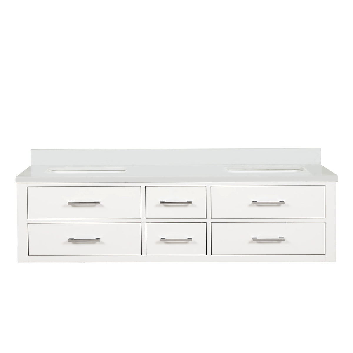 Lexora Castor 72 in. White Double Sink Bath Vanity