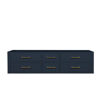Lexora Castor 72 in. Blue Double Sink Bath Vanity