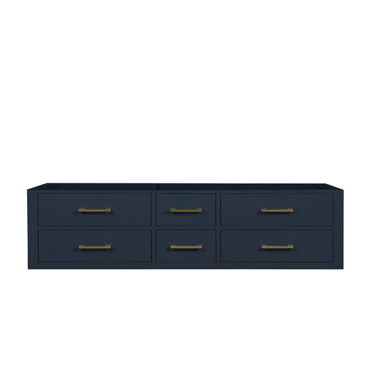 Lexora Castor 72 in. Blue Double Sink Bath Vanity