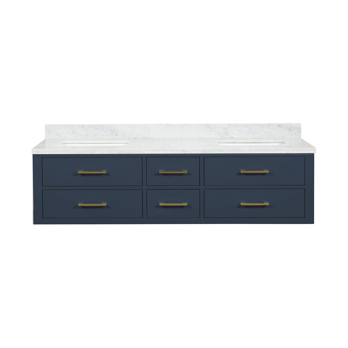 Lexora Castor 72 in. Blue Double Sink Bath Vanity