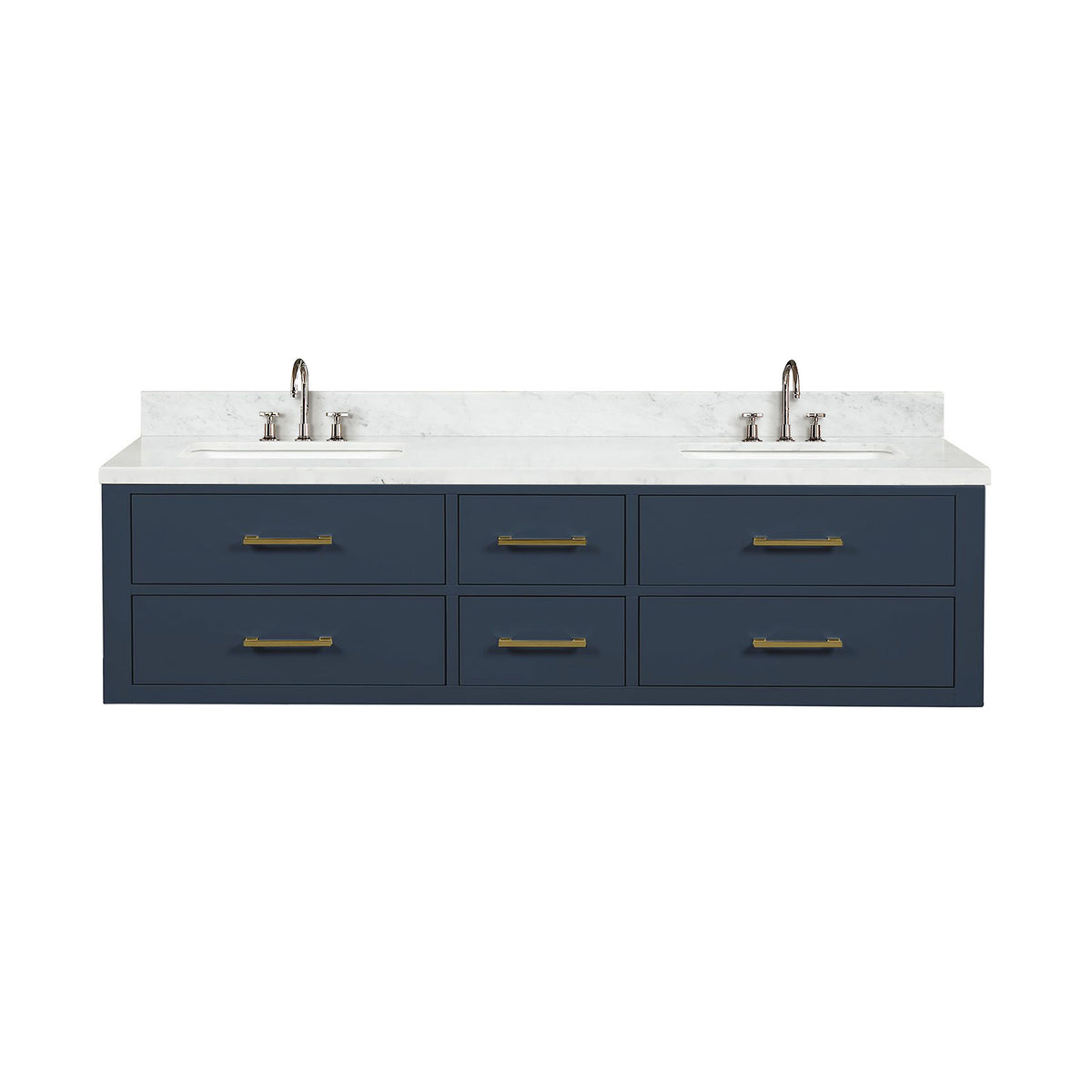 Lexora Castor 72 in. Blue Double Sink Bath Vanity