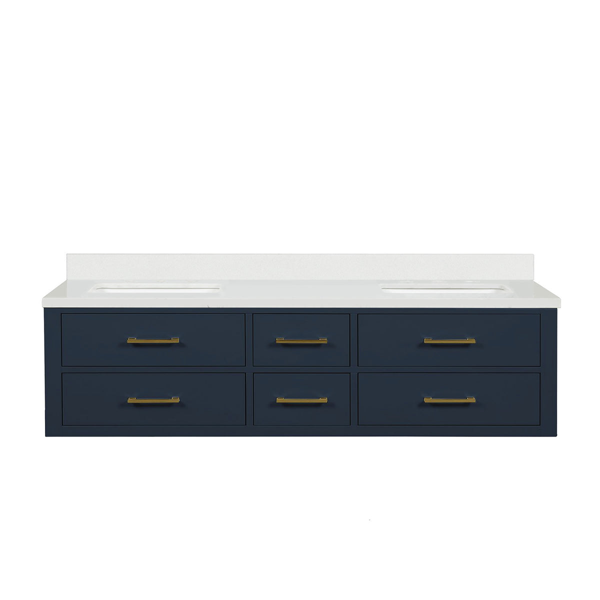 Lexora Castor 72 in. Blue Double Sink Bath Vanity