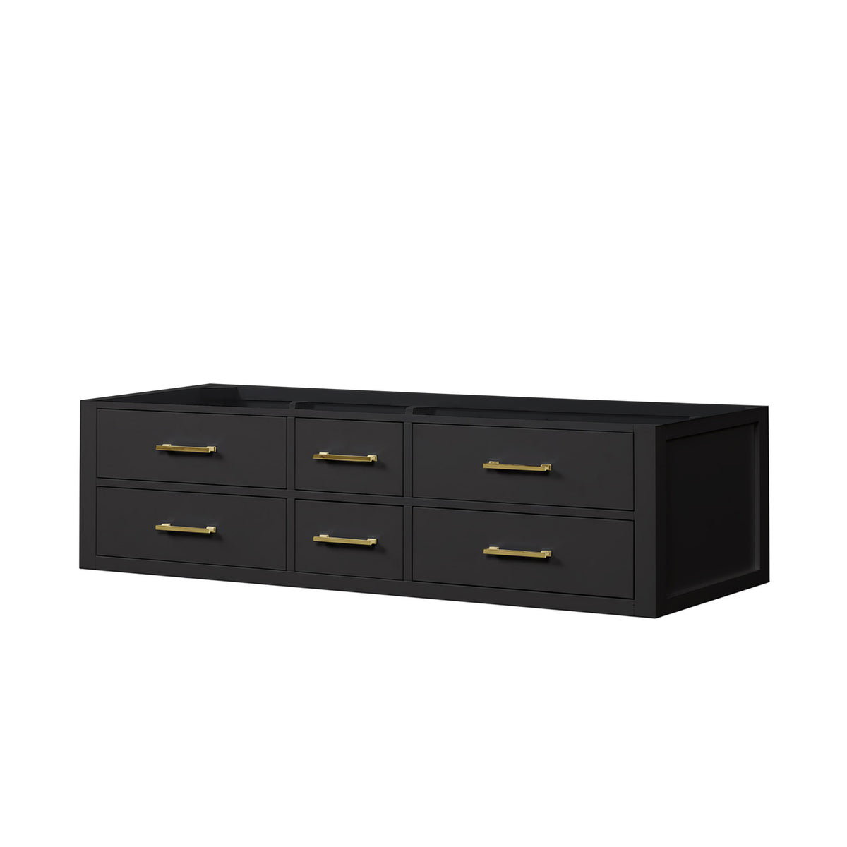 Lexora Castor 72 in. Black Double Sink Bath Vanity