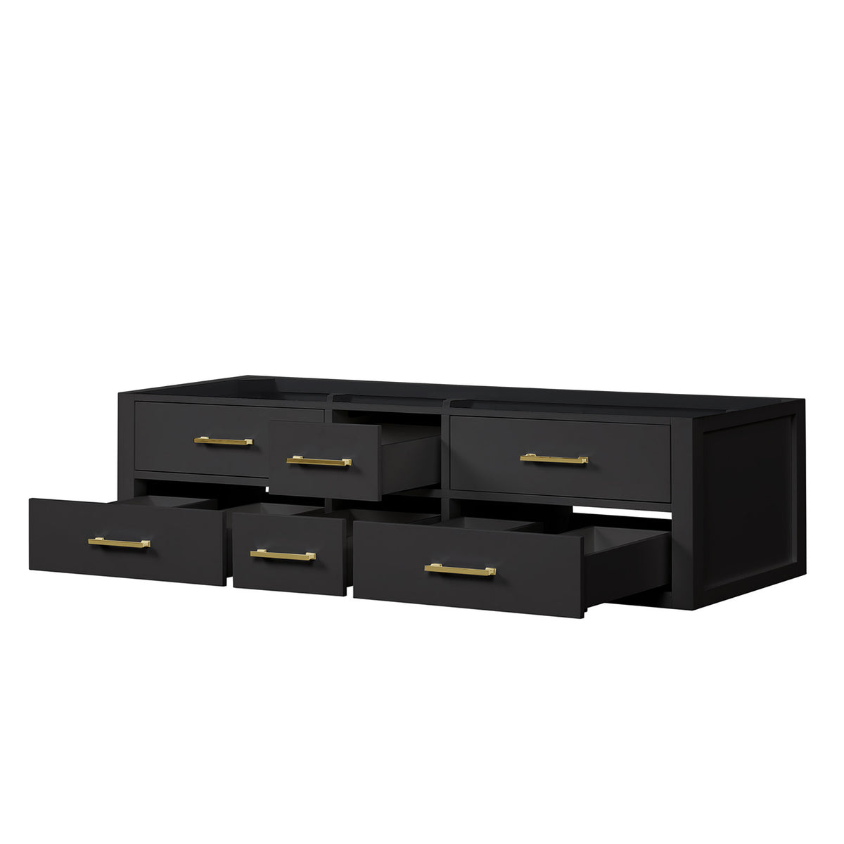 Lexora Castor 72 in. Black Double Sink Bath Vanity