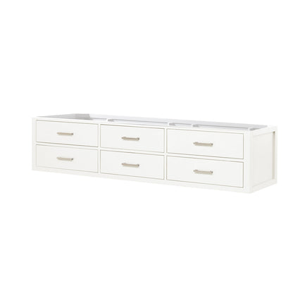 Lexora Castor 80 in. White Double Sink Bath Vanity