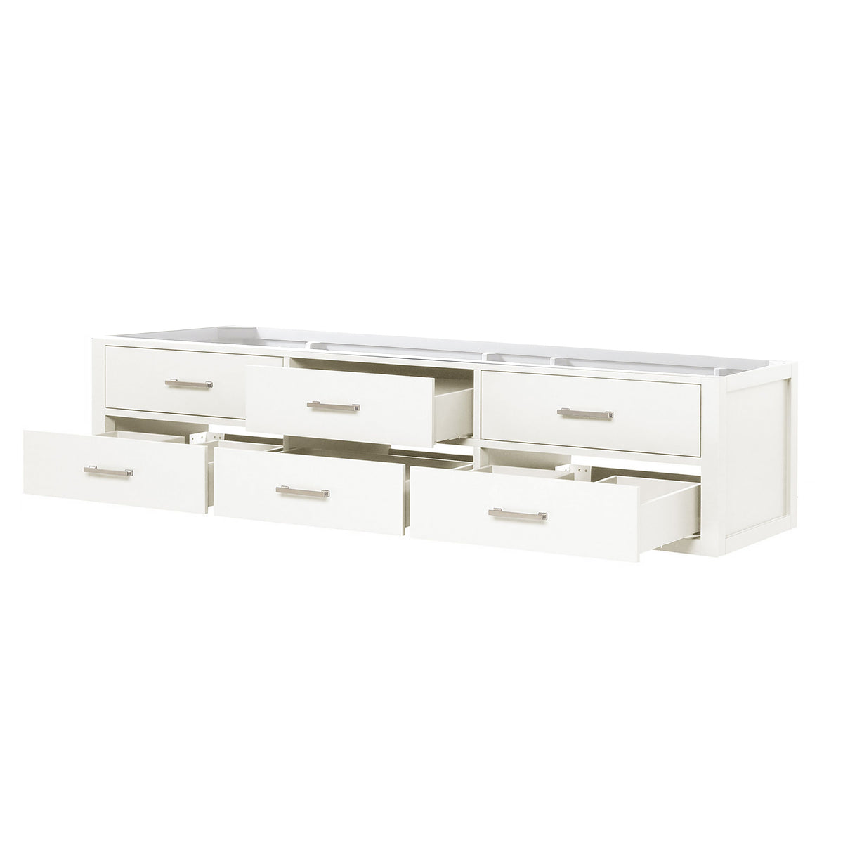 Lexora Castor 80 in. White Double Sink Bath Vanity