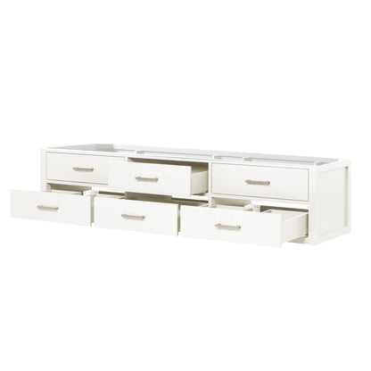 Lexora Castor 80 in. White Double Sink Bath Vanity