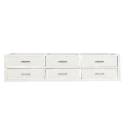Lexora Castor 80 in. White Double Sink Bath Vanity