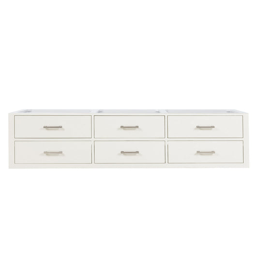 Lexora Castor 80 in. White Double Sink Bath Vanity