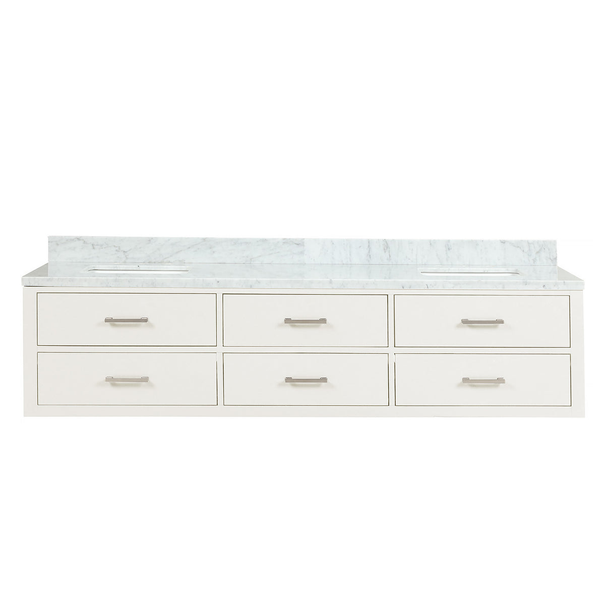 Lexora Castor 80 in. White Double Sink Bath Vanity