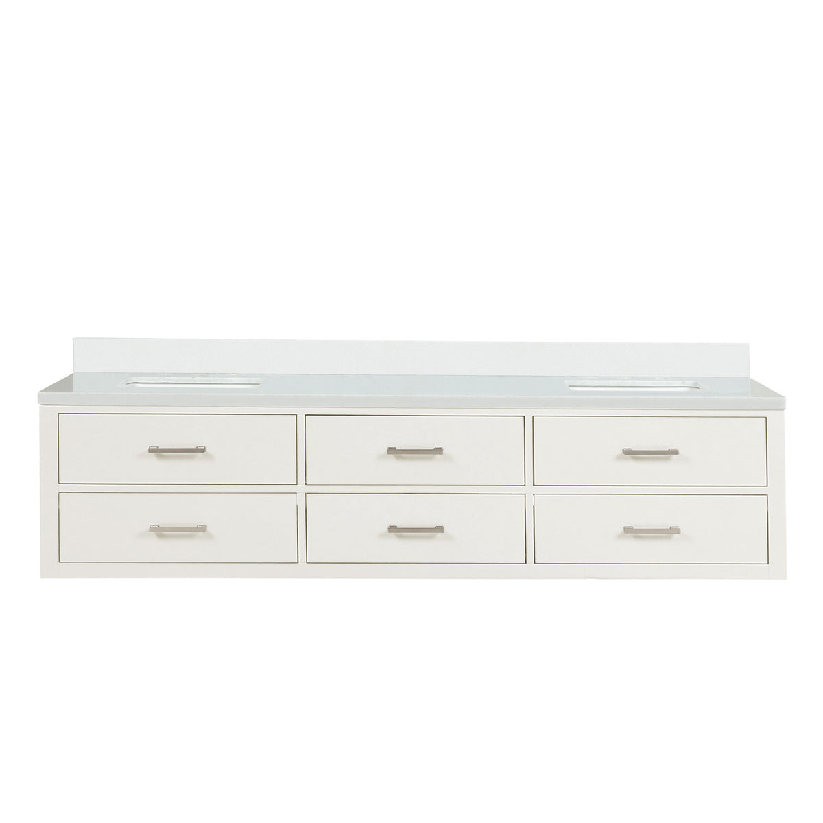 Lexora Castor 80 in. White Double Sink Bath Vanity