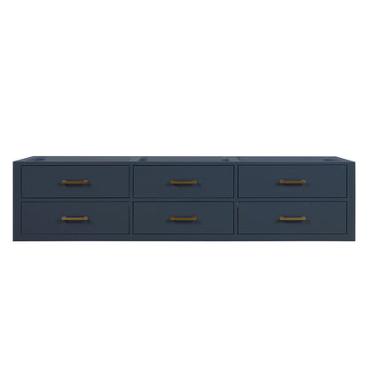 Lexora Castor 80 in. Blue Double Sink Bath Vanity
