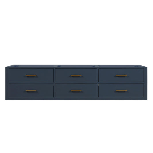 Lexora Castor 80 in. Blue Double Sink Bath Vanity
