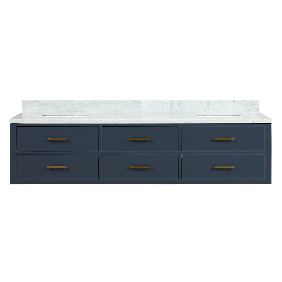 Lexora Castor 80 in. Blue Double Sink Bath Vanity