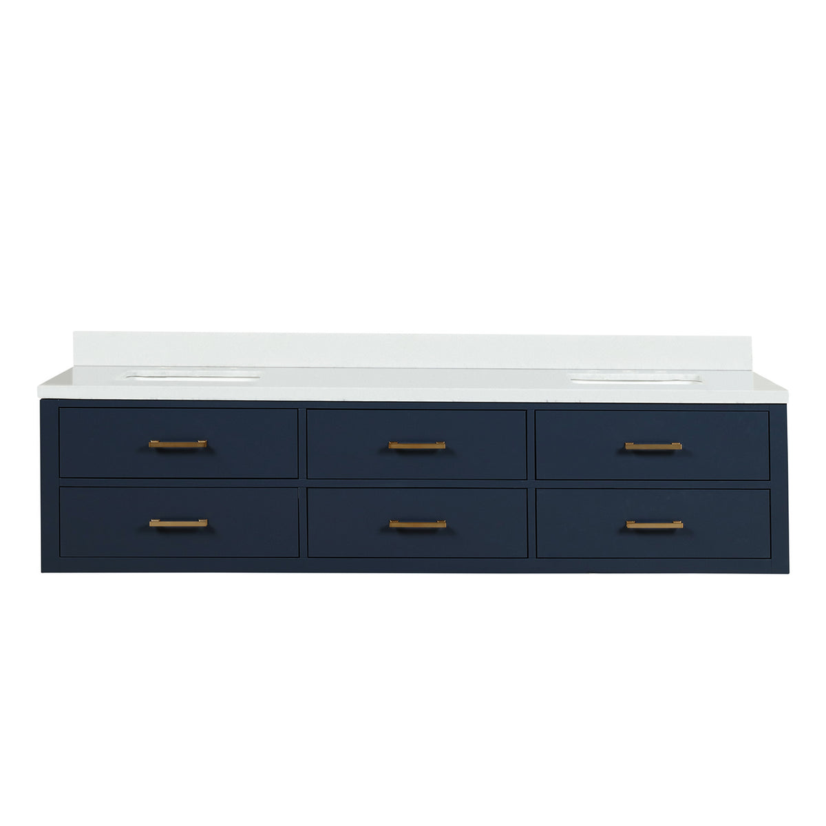 Lexora Castor 80 in. Blue Double Sink Bath Vanity