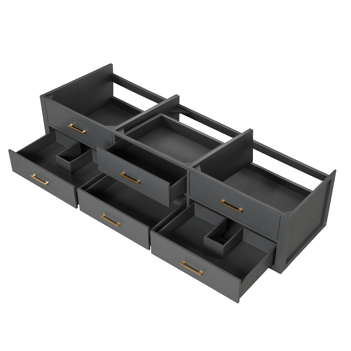Lexora Castor 80 in. Black Double Sink Bath Vanity