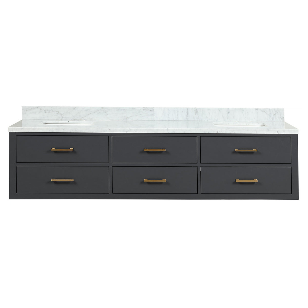 Lexora Castor 80 in. Black Double Sink Bath Vanity