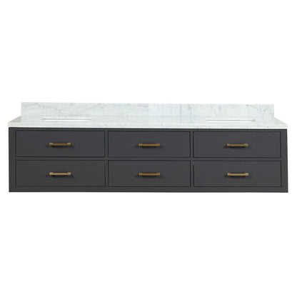 Lexora Castor 80 in. Black Double Sink Bath Vanity