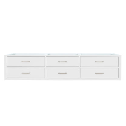 Lexora Castor 84 in. White Double Sink Bath Vanity