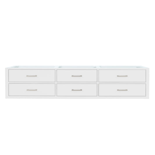 Lexora Castor 84 in. White Double Sink Bath Vanity