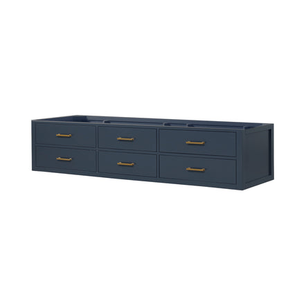 Lexora Castor 84 in. Blue Double Sink Bath Vanity