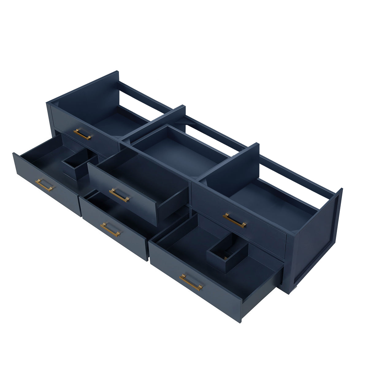 Lexora Castor 84 in. Blue Double Sink Bath Vanity