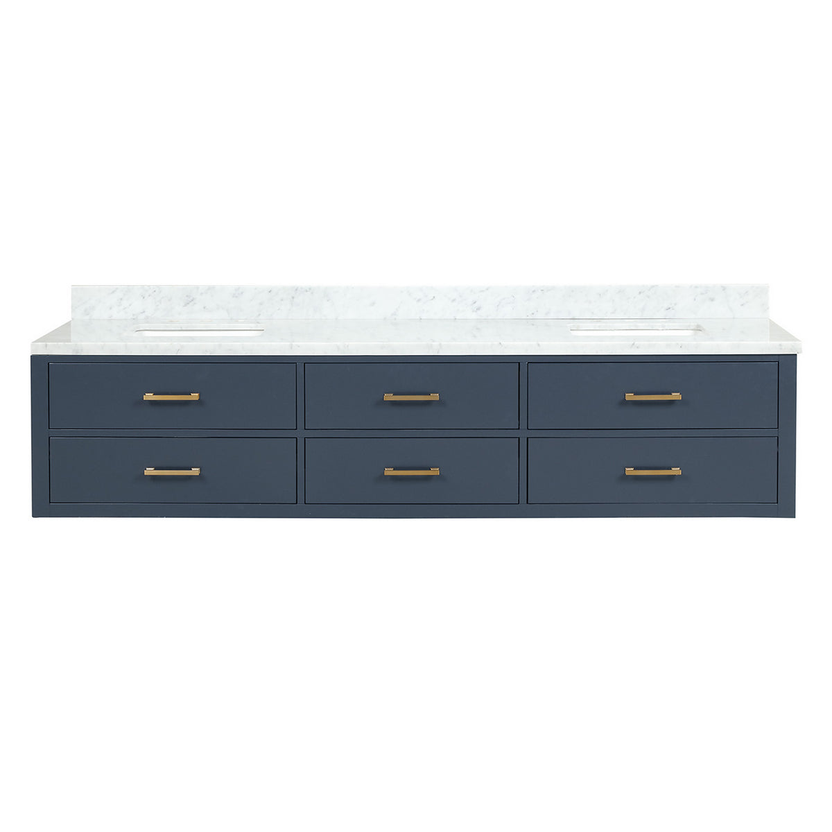 Lexora Castor 84 in. Blue Double Sink Bath Vanity