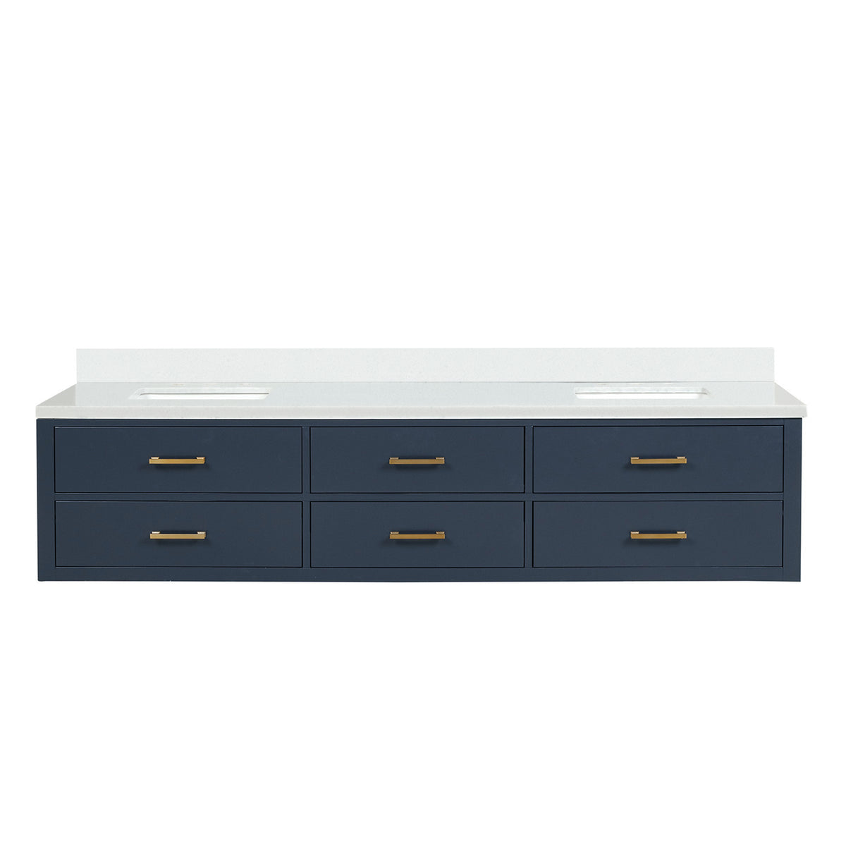 Lexora Castor 84 in. Blue Double Sink Bath Vanity