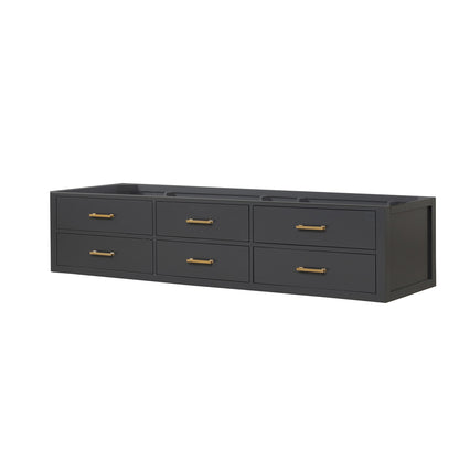 Lexora Castor 84 in. Black Double Sink Bath Vanity