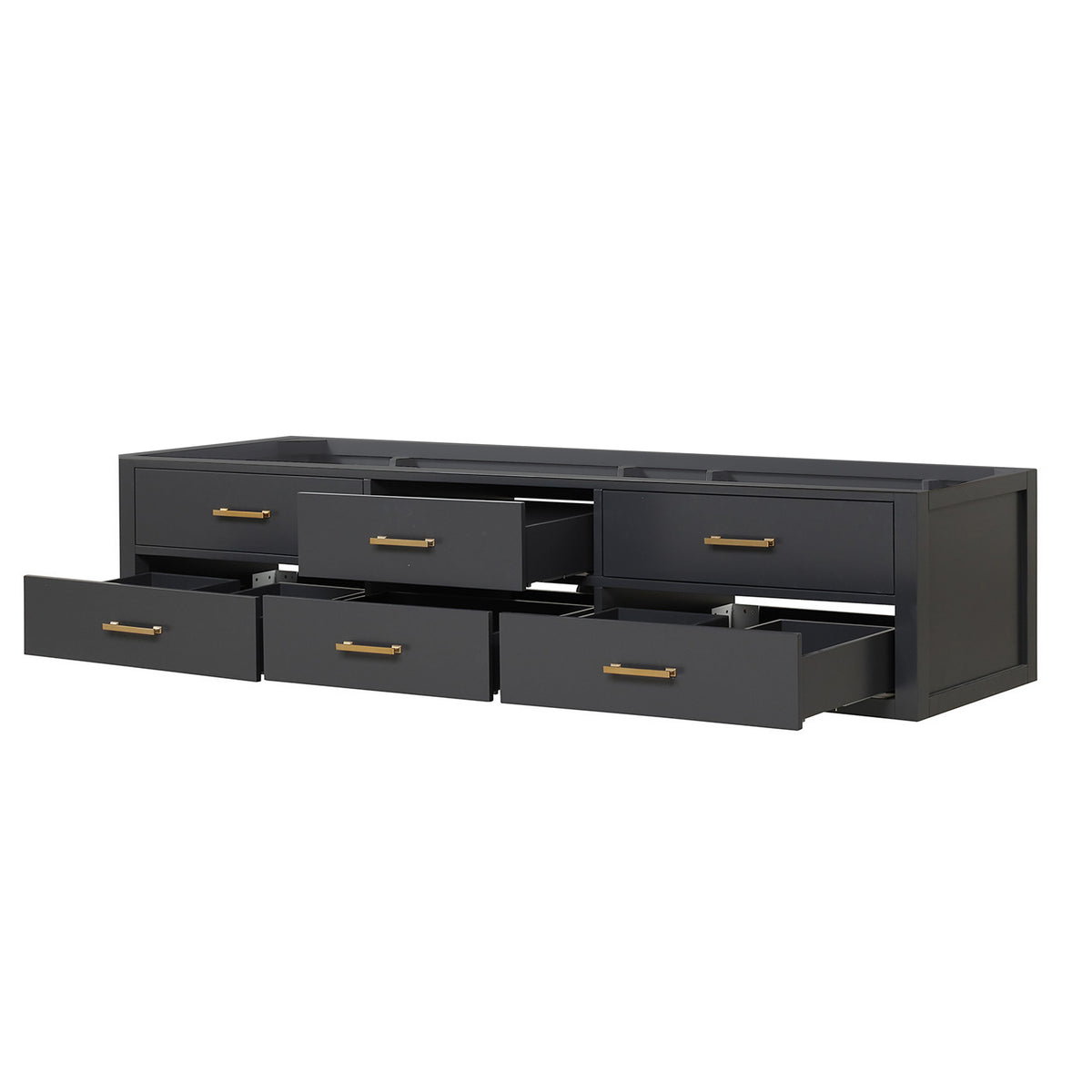 Lexora Castor 84 in. Black Double Sink Bath Vanity
