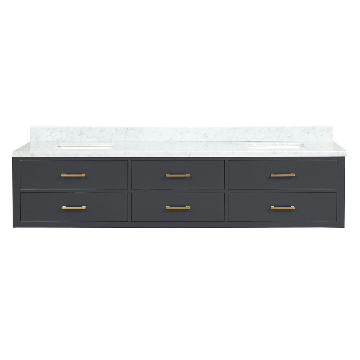 Lexora Castor 84 in. Black Double Sink Bath Vanity