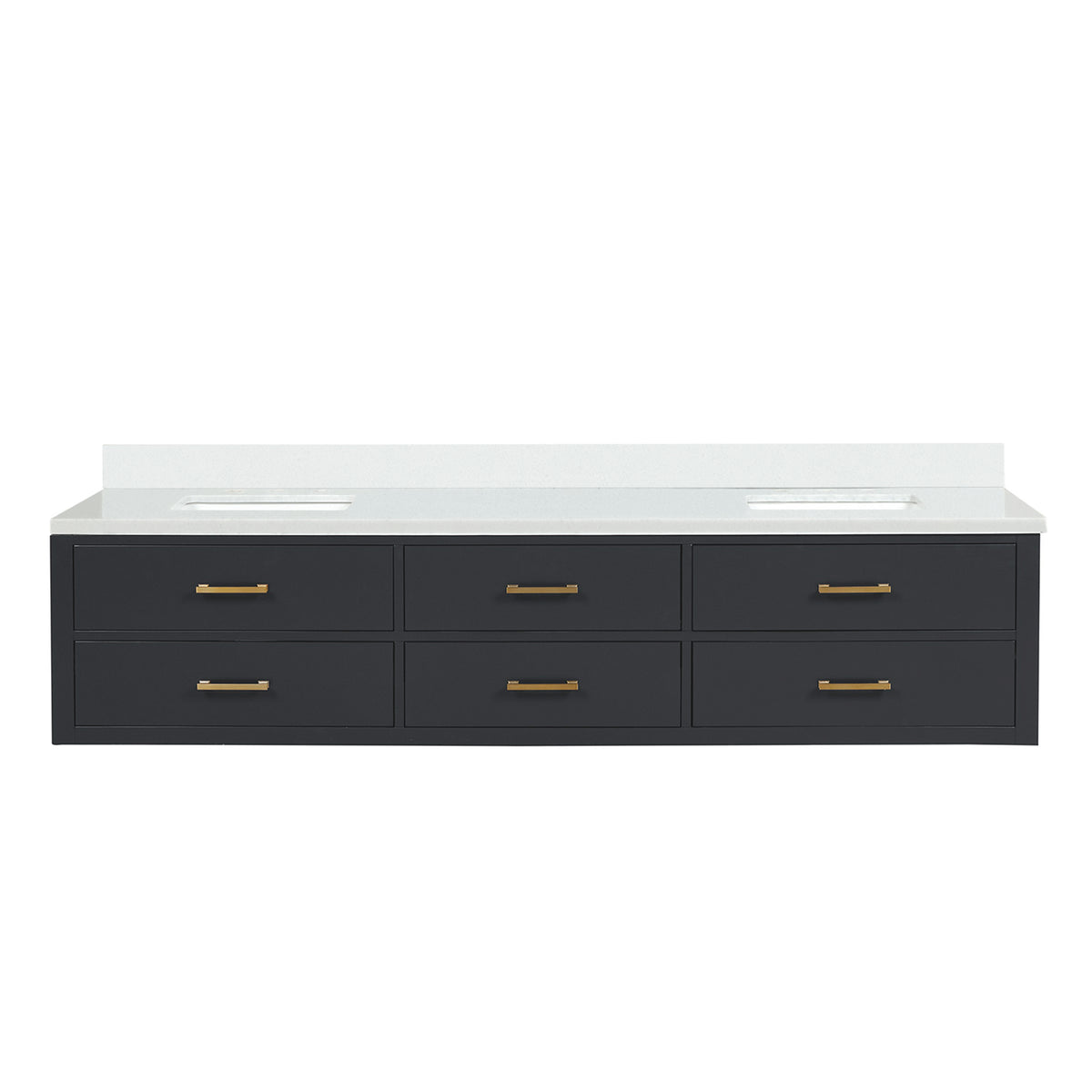 Lexora Castor 84 in. Black Double Sink Bath Vanity