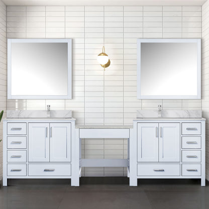 Lexora Coraline 102 in. White Double Sink Bath Vanity