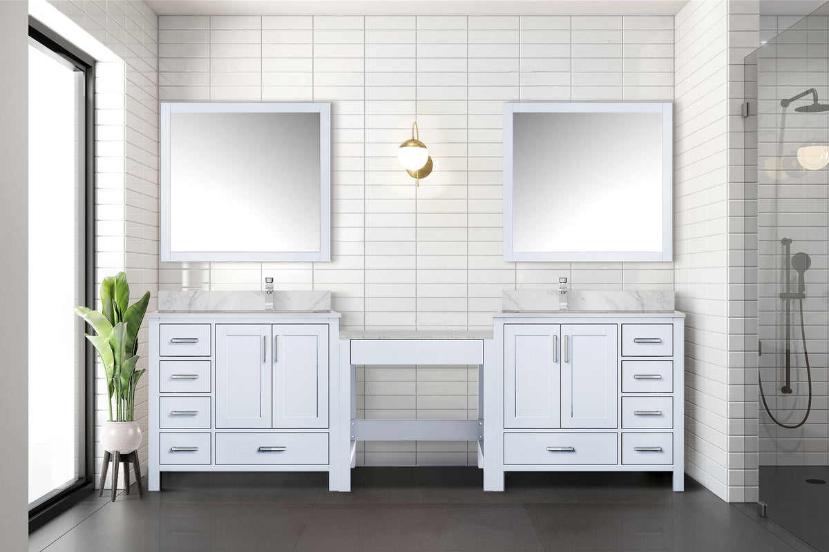 Lexora Coraline 102 in. White Double Sink Bath Vanity