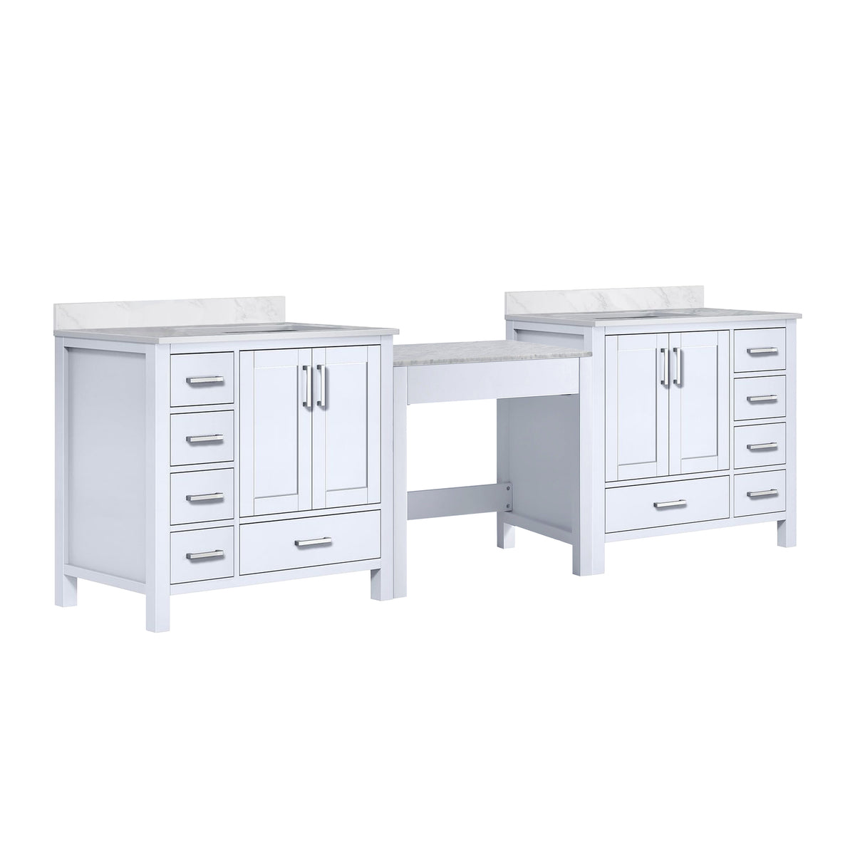 Lexora Coraline 102 in. White Double Sink Bath Vanity