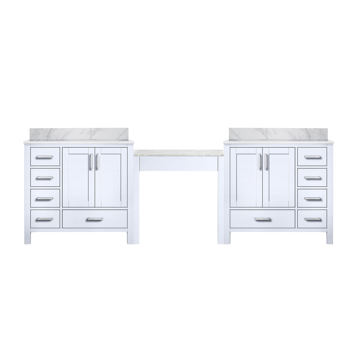 Lexora Coraline 102 in. White Double Sink Bath Vanity
