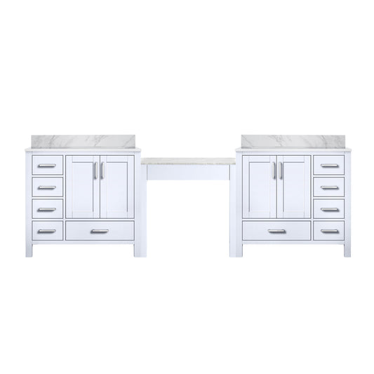 Lexora Coraline 102 in. White Double Sink Bath Vanity