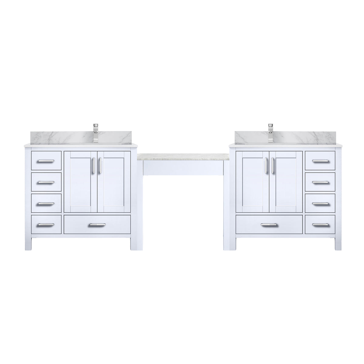 Lexora Coraline 102 in. White Double Sink Bath Vanity
