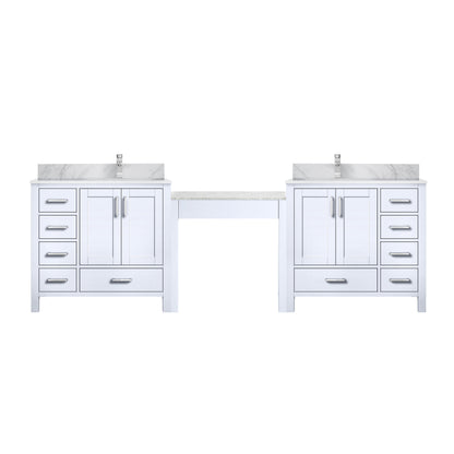 Lexora Coraline 102 in. White Double Sink Bath Vanity