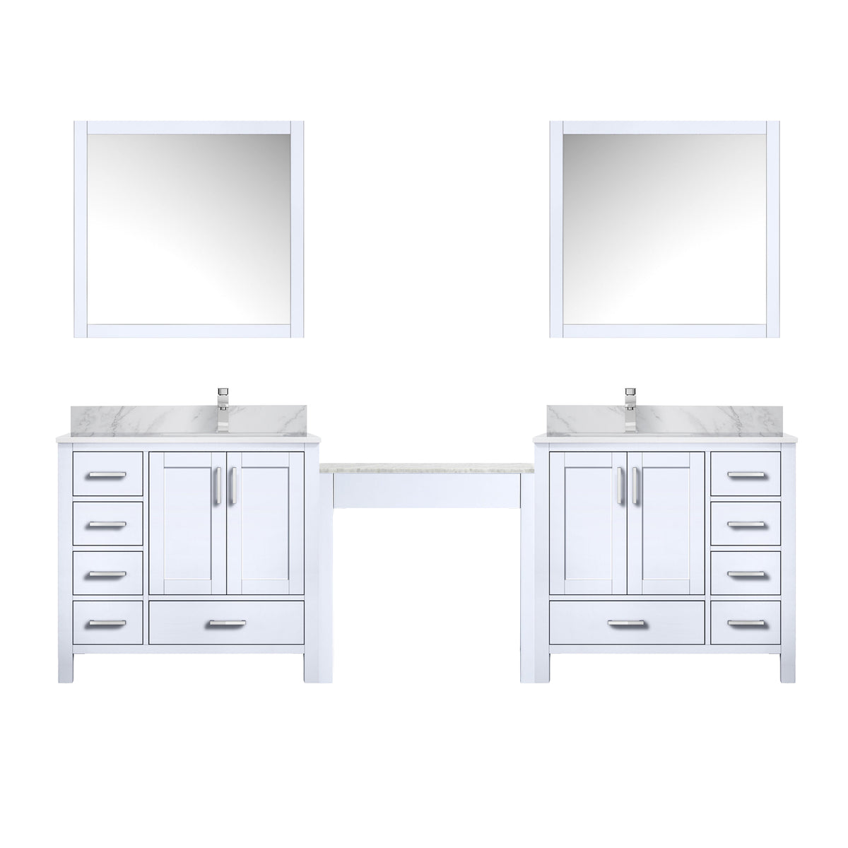 Lexora Coraline 102 in. White Double Sink Bath Vanity